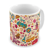 Love Date Party Eiffel Tower Drinks Paris Beige Coffee Mug